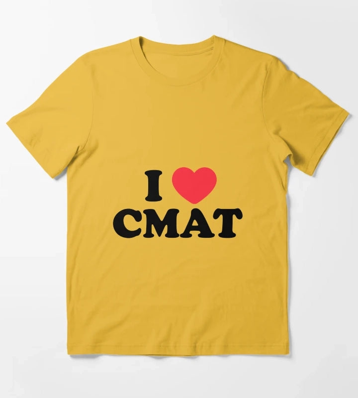 I Heart CMAT text T-Shirt Yellow