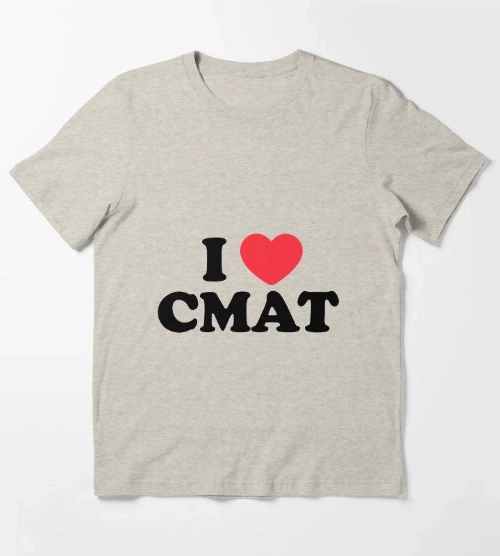 I Heart CMAT text T-Shirt Cream