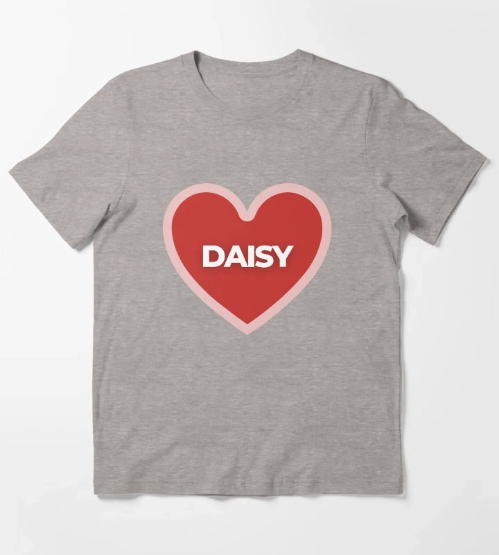 I Heart Daisy T-Shirt Heather Grey