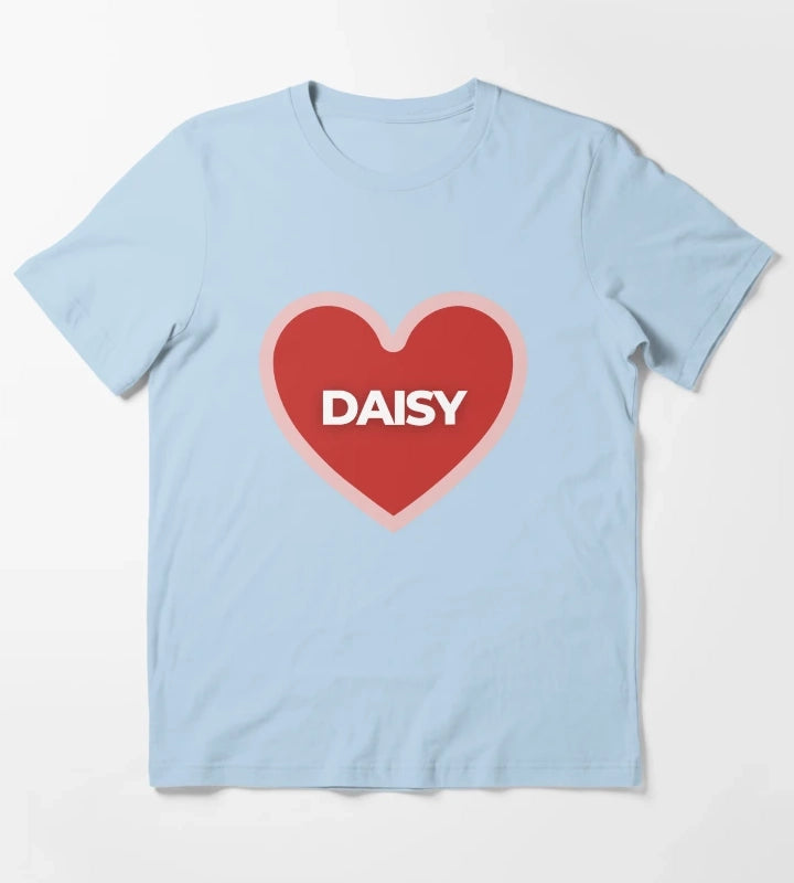 I Heart Daisy T-Shirt Sky Blue