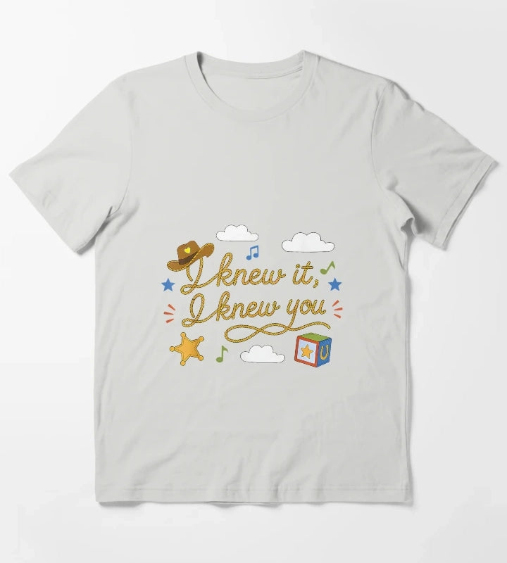 I Knew It I Knew You Funny Western Cowgirl Retro2 T-Shirt Light Grey