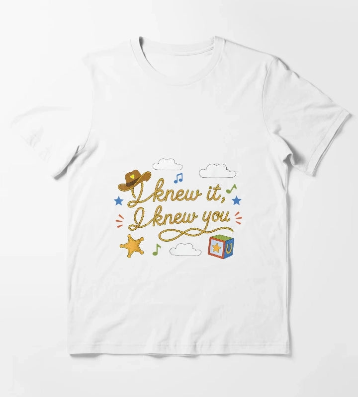 I Knew It I Knew You Funny Western Cowgirl Retro2 T-Shirt White