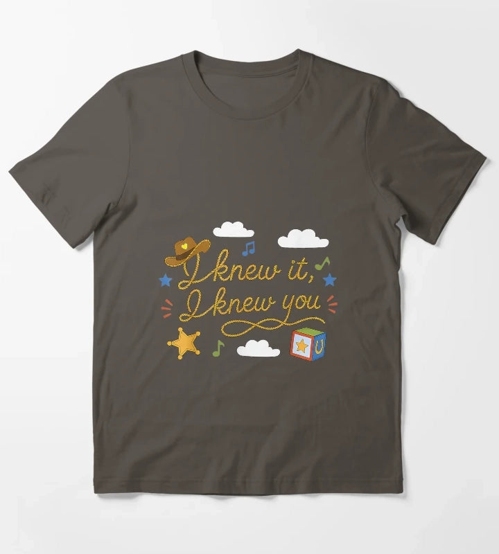 I Knew It I Knew You Funny Western Cowgirl Retro2 T-Shirt Dark Grey