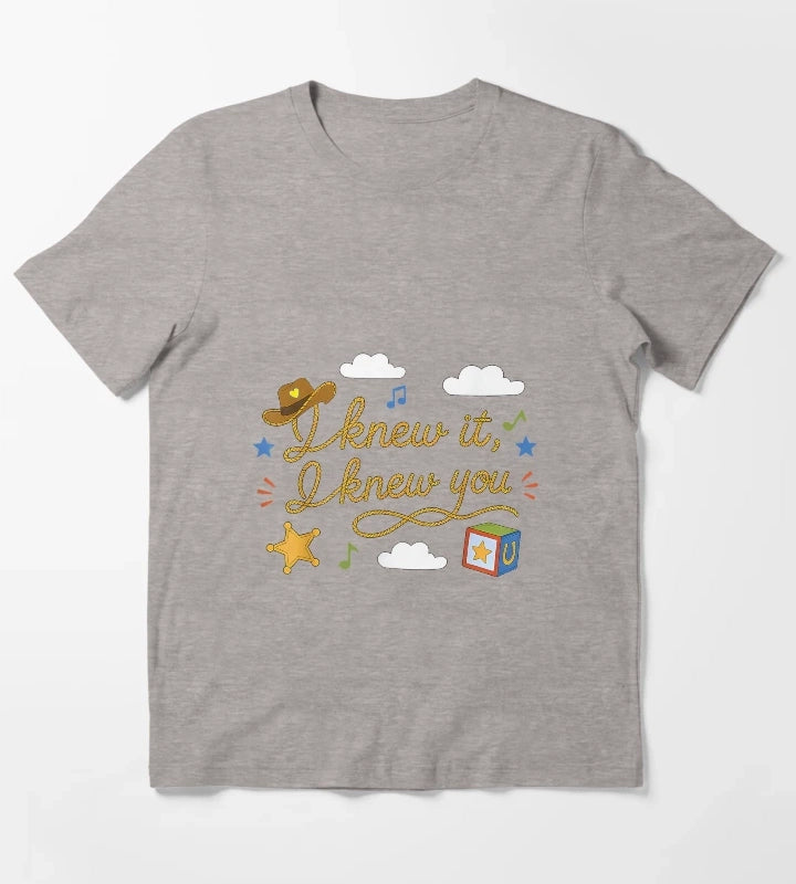 I Knew It I Knew You Funny Western Cowgirl Retro2 T-Shirt Heather Grey