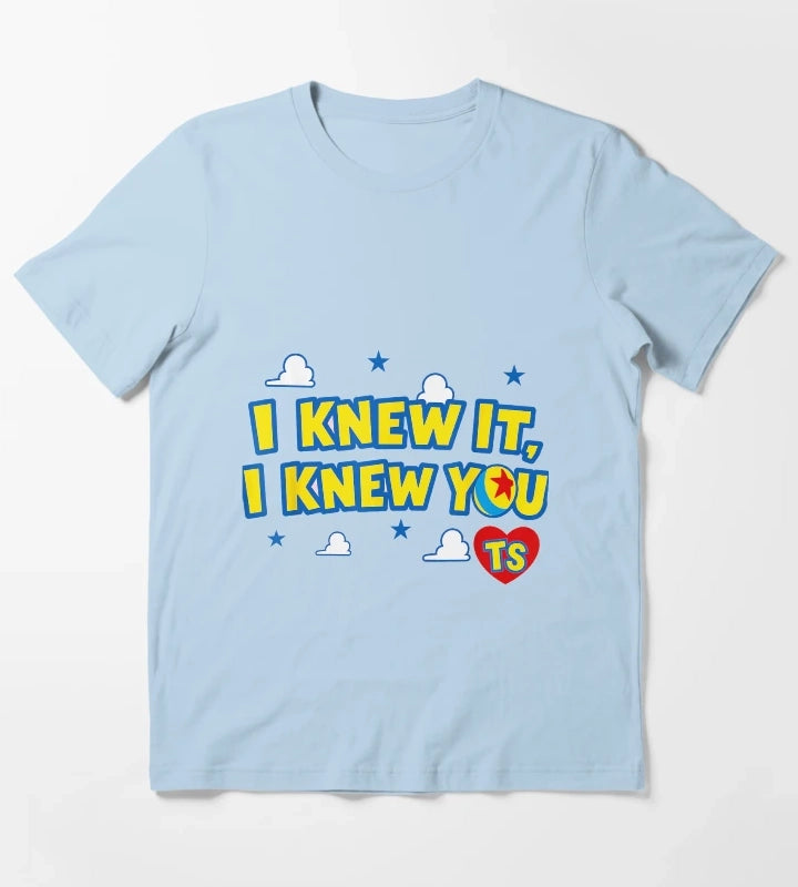 I Knew It I Knew You Western Cowgirl Boots Women Kids Girl2 T-Shirt Sky Blue