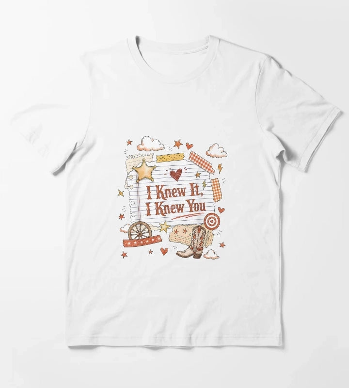 I Knew It I Knew You Western Cowgirl Women Kids Girl2 T-Shirt White
