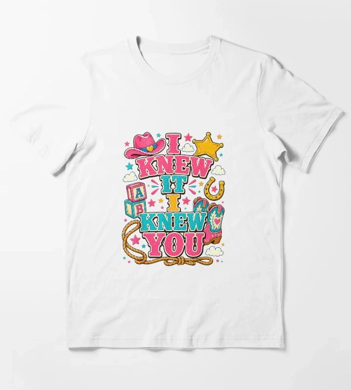 I Knew It I Knew You Western Cowgirl Women Kids Girl T-Shirt White