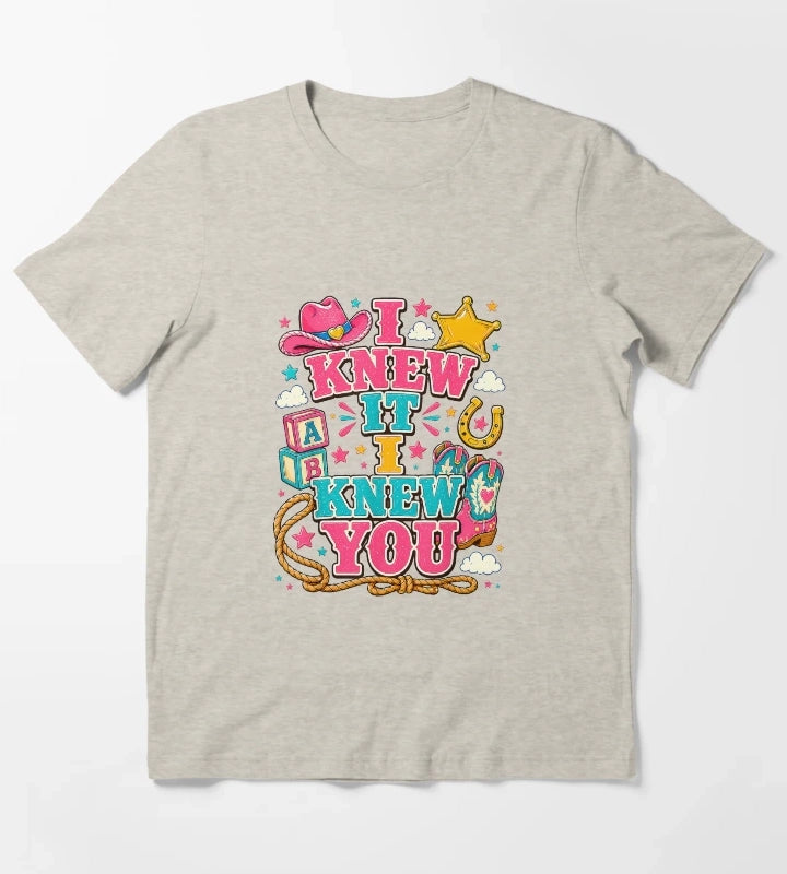I Knew It I Knew You Western Cowgirl Women Kids Girl T-Shirt Cream