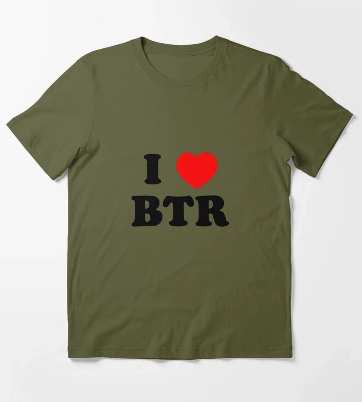 I Love BTR T-Shirt Olive Green