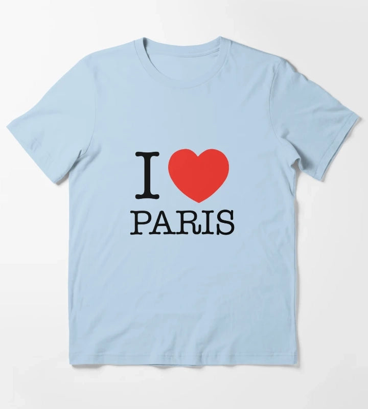 I Love Paris T-Shirt Sky Blue