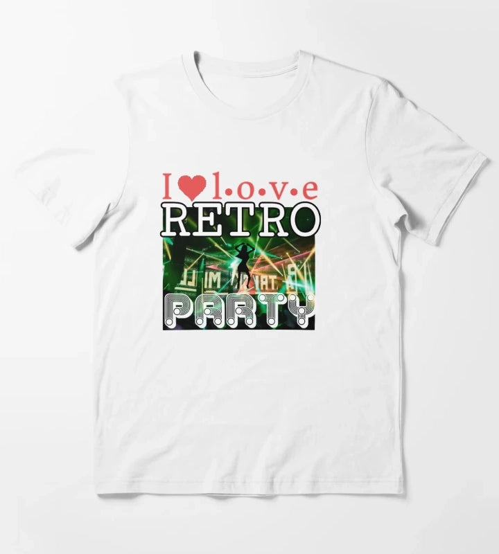 I Love Retro Party T-Shirt White
