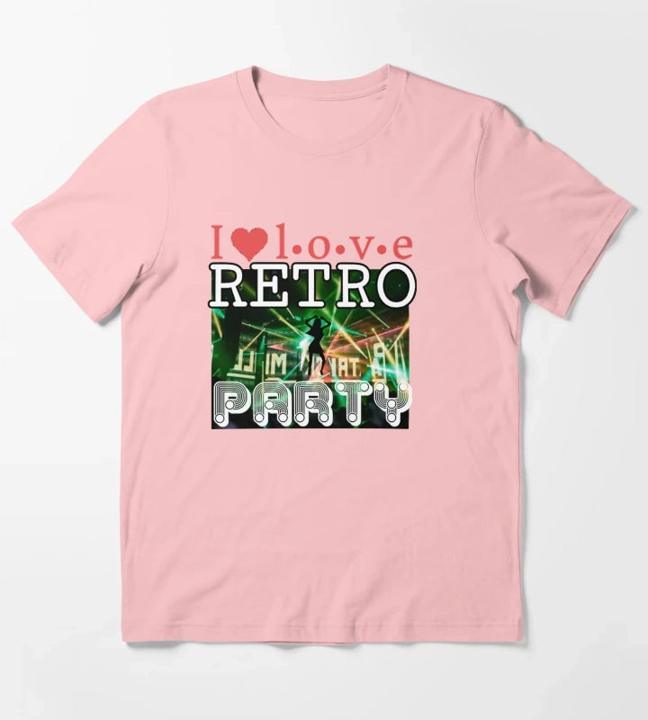 I Love Retro Party T-Shirt Dark Grey