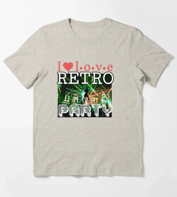 I Love Retro Party T-Shirt Cream