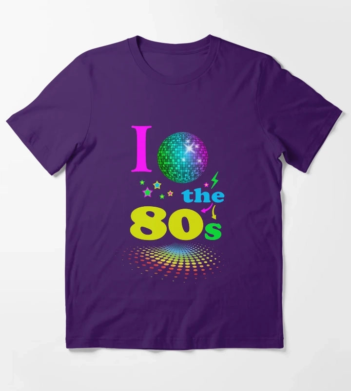 I Love The 80s eighties T-Shirt Purple