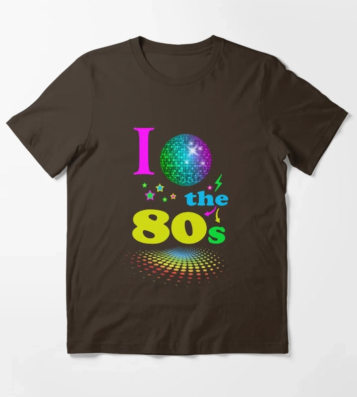 I Love The 80s eighties T-Shirt Brown