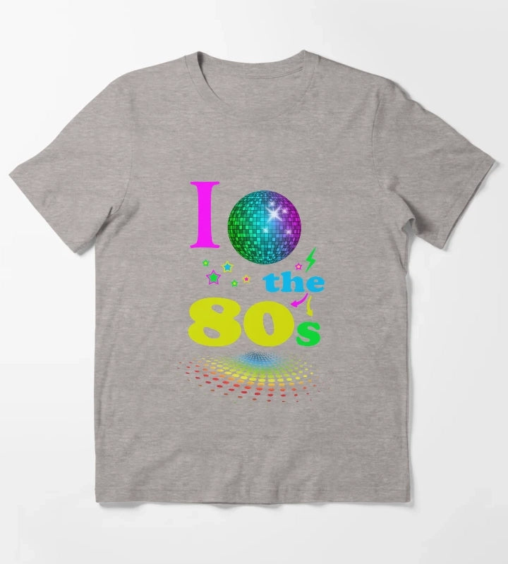 I Love The 80s eighties T-Shirt Heather Grey