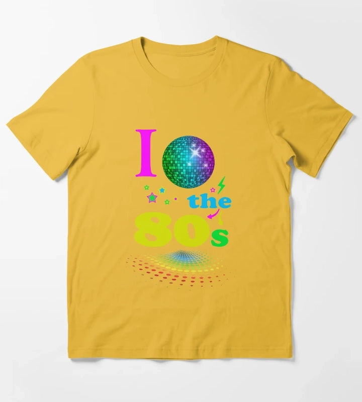 I Love The 80s eighties T-Shirt Yellow