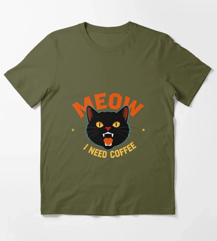I NEED COFFEE T-Shirt Olive Green