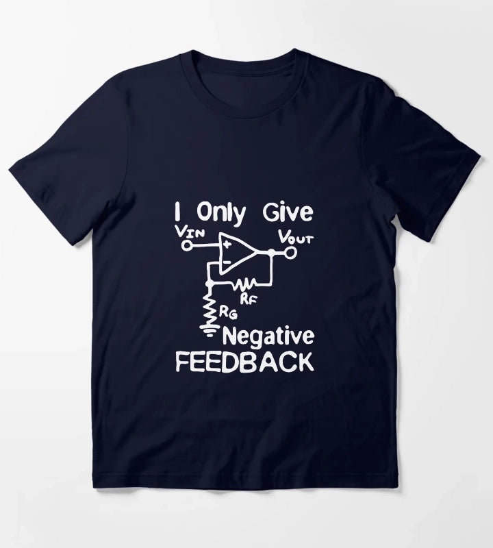 I Only Give Negative Feedback Funny Saying Fathersday Gift Premium Apparel Funny Holiday Xmas T-Shirt Navy
