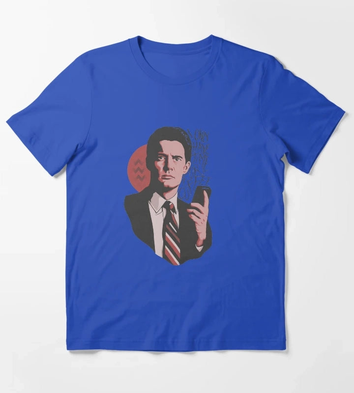 I Only Have Time For Coffee Dale Cooper David Lynch Sustainable High Quality Super Soft Material T-Shirt Blue