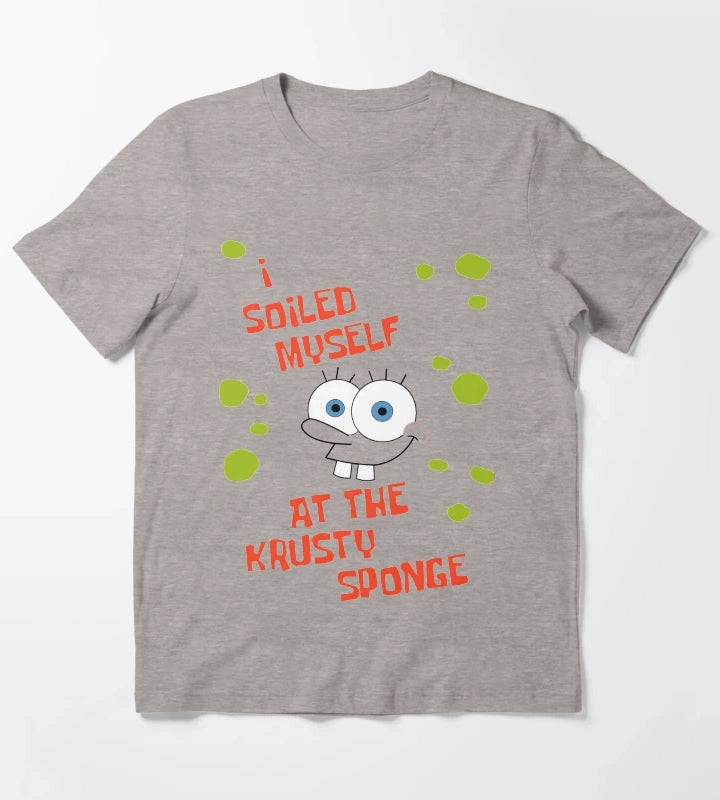 I Soiled Myself at the Krusty Sponge Souvenir Shirt T-Shirt Heather Grey