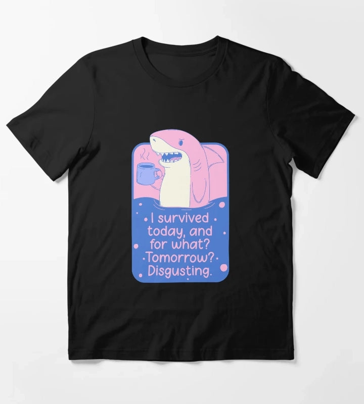 I Survived Today Shark Meme T-Shirt