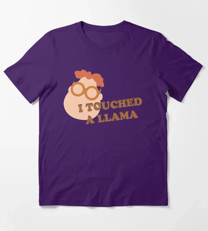 I Touched A Llama Carl T-Shirt Purple