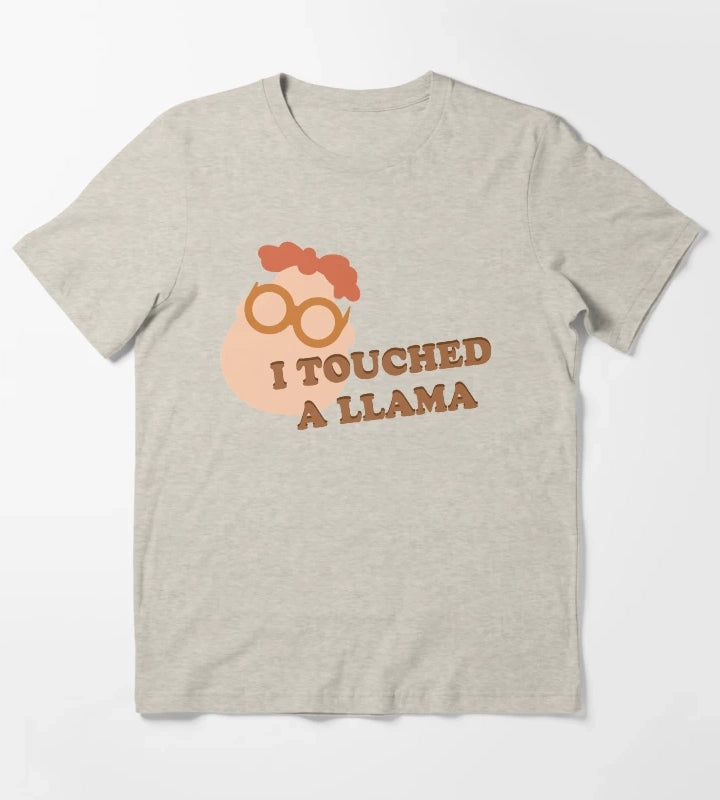 I Touched A Llama Carl T-Shirt Cream