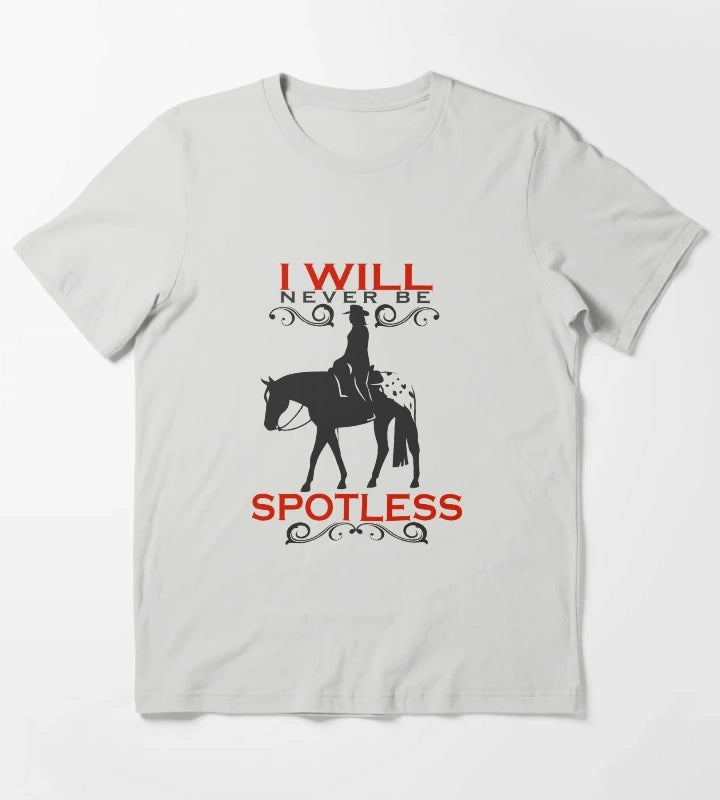 I Will Never Be Spotless Blanket Appaloosa Horse NickerStickers on Redbubble T-Shirt Light Grey