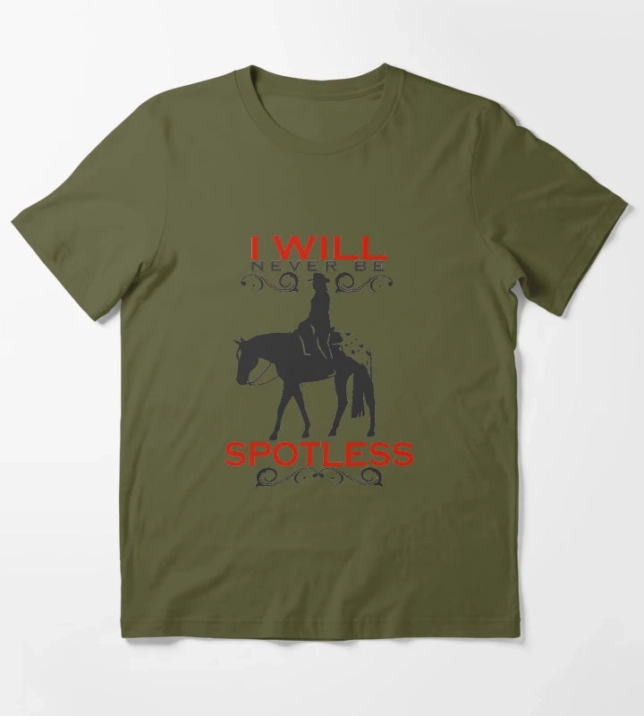 I Will Never Be Spotless Blanket Appaloosa Horse NickerStickers on Redbubble T-Shirt Olive Green