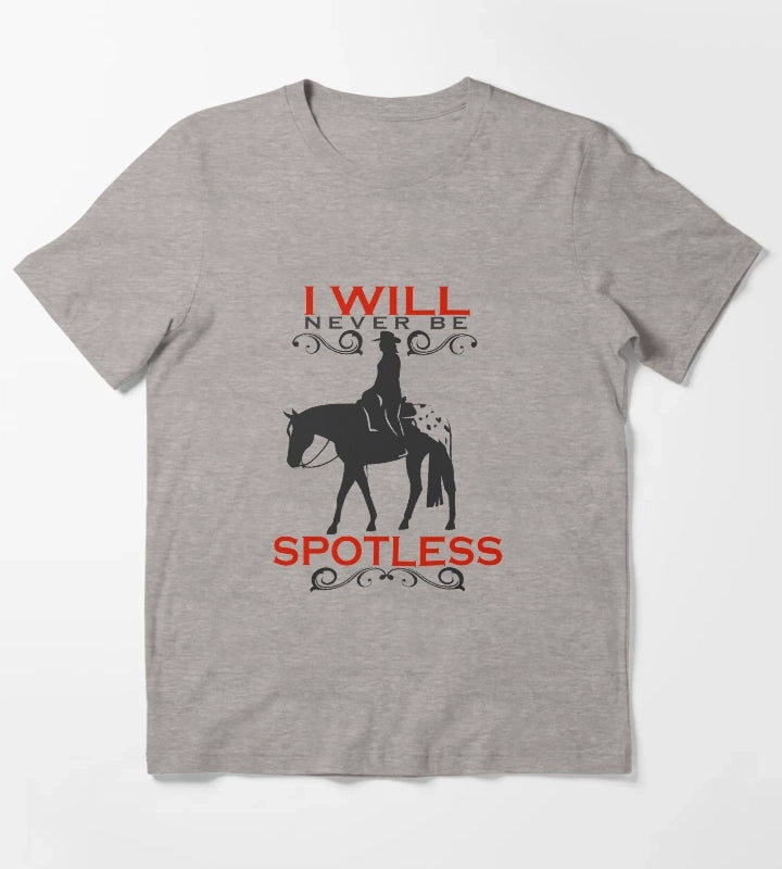 I Will Never Be Spotless Blanket Appaloosa Horse NickerStickers on Redbubble T-Shirt Heather Grey