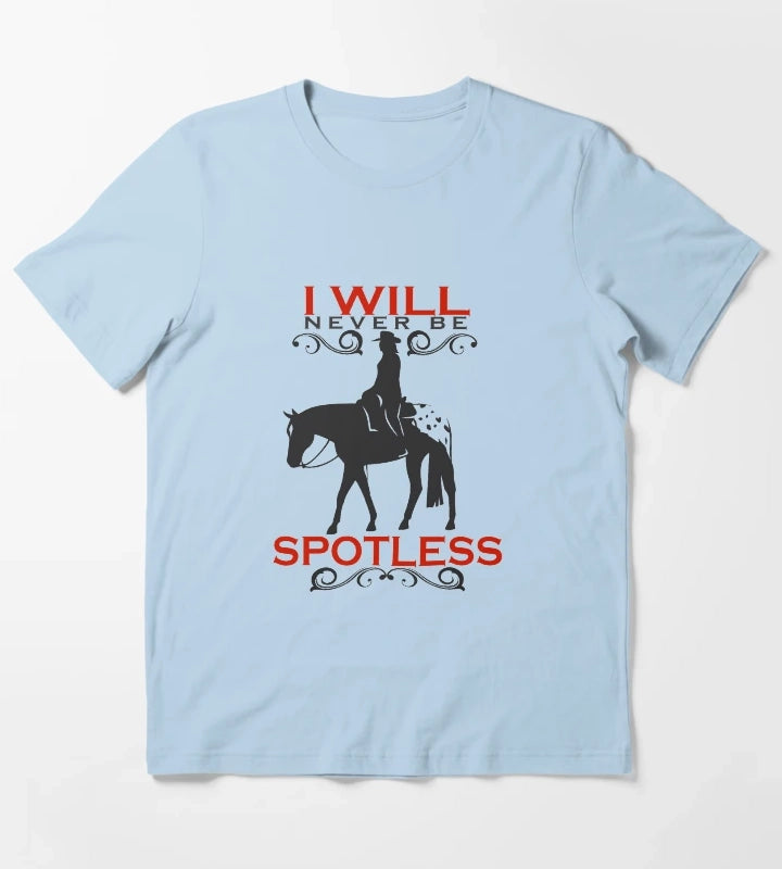 I Will Never Be Spotless Blanket Appaloosa Horse NickerStickers on Redbubble T-Shirt Sky Blue