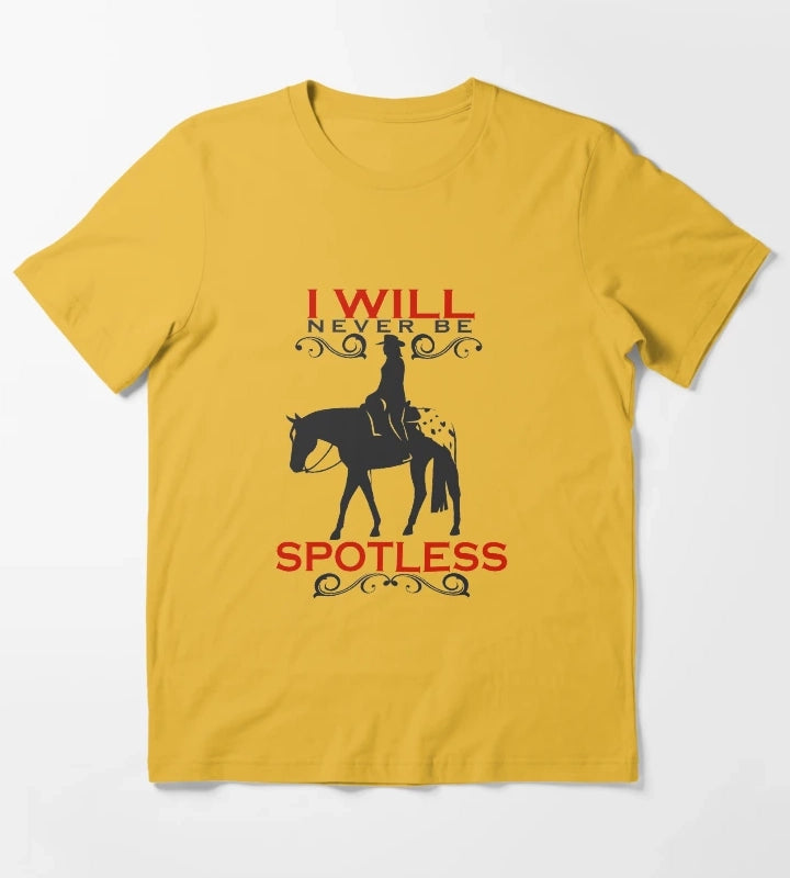 I Will Never Be Spotless Blanket Appaloosa Horse NickerStickers on Redbubble T-Shirt Yellow
