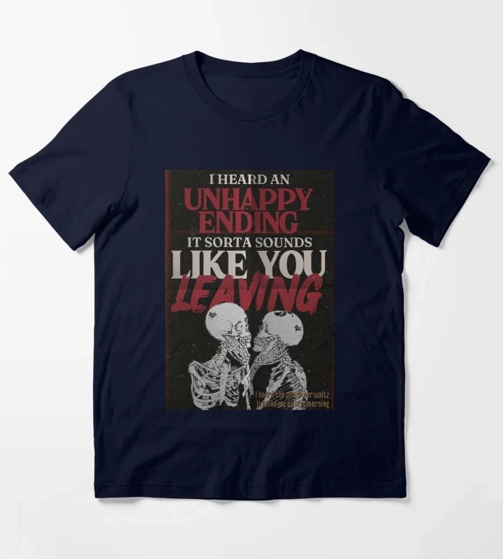 I heard Unhappy Ending T-Shirt Navy