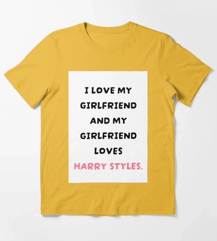 I love my girlfriend and my girlfriend loves Harry Styles T-Shirt Yellow
