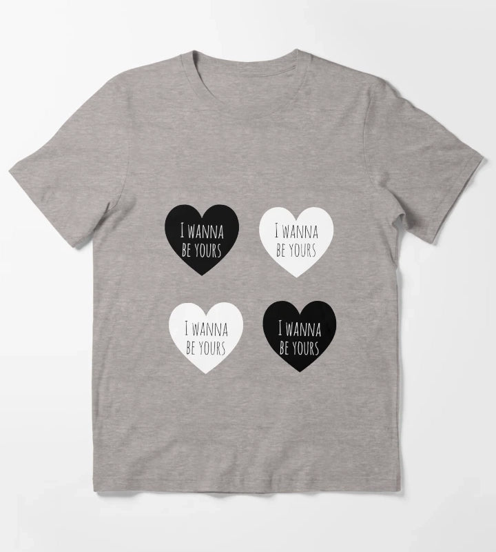 I wanna be yours hearts sticker pack T-Shirt Heather Grey