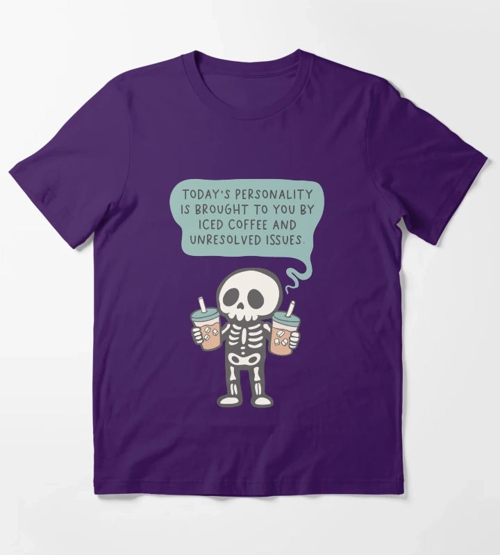 Iced Coffee Personality T-Shirt Purple