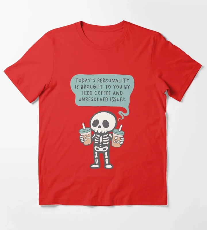 Iced Coffee Personality T-Shirt Red