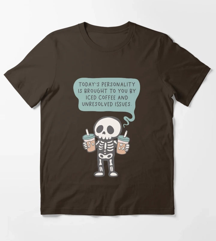 Iced Coffee Personality T-Shirt Brown