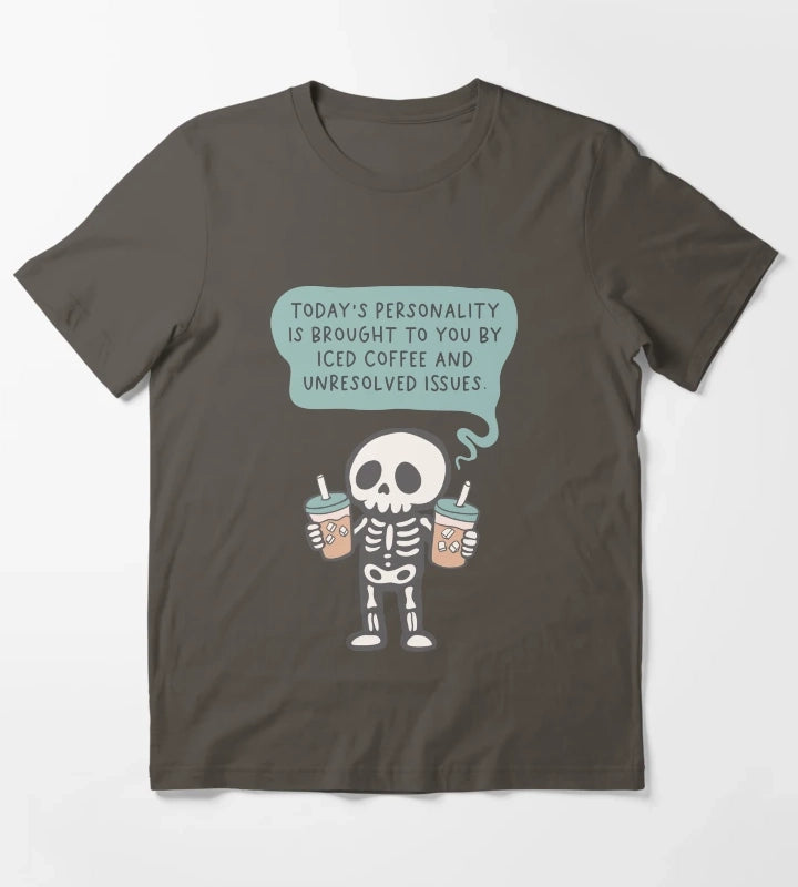 Iced Coffee Personality T-Shirt Dark Grey