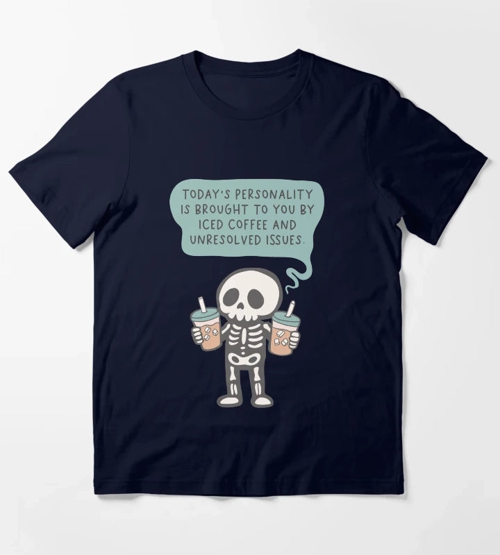Iced Coffee Personality T-Shirt Navy