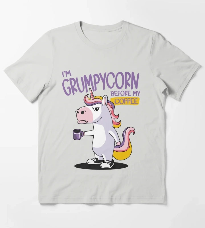 Im Grumpycorn Before My Coffee T-Shirt Light Grey