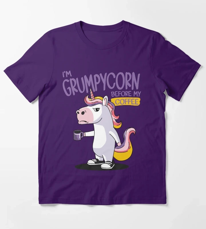 Im Grumpycorn Before My Coffee T-Shirt Purple