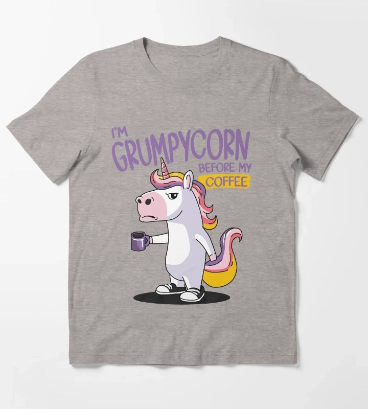Im Grumpycorn Before My Coffee T-Shirt Heather Grey