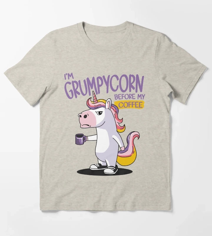 Im Grumpycorn Before My Coffee T-Shirt Cream