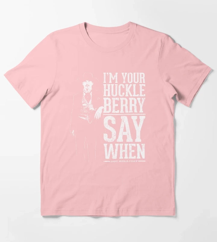 Im Your Huckleberry Say When T-Shirt Dark Grey