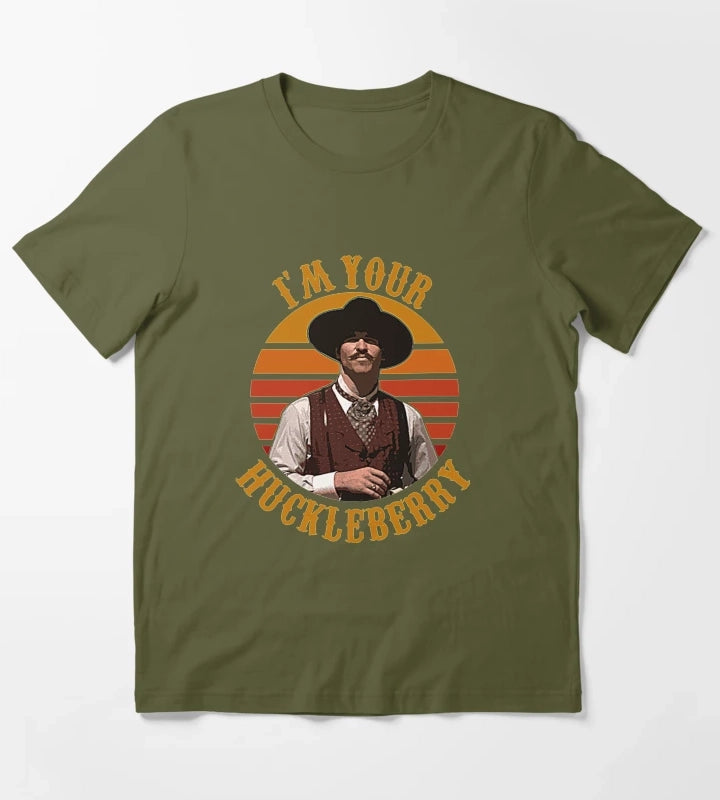 Im Your Huckleberry T-Shirt Olive Green