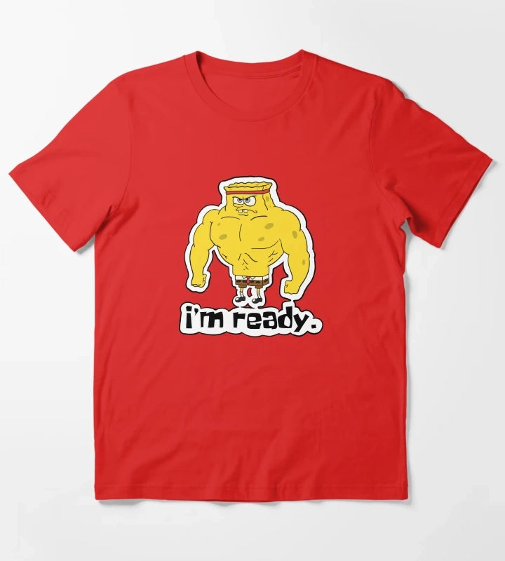Im ready Buff Spongebob T-Shirt Red