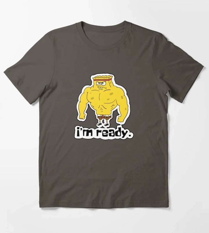 Im ready Buff Spongebob T-Shirt Dark Grey