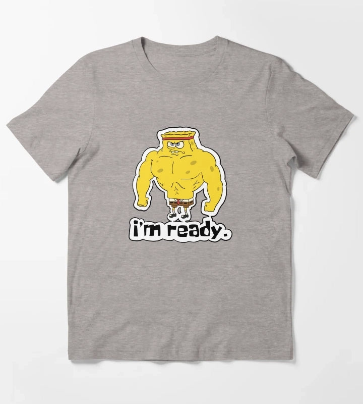 Im ready Buff Spongebob T-Shirt Heather Grey